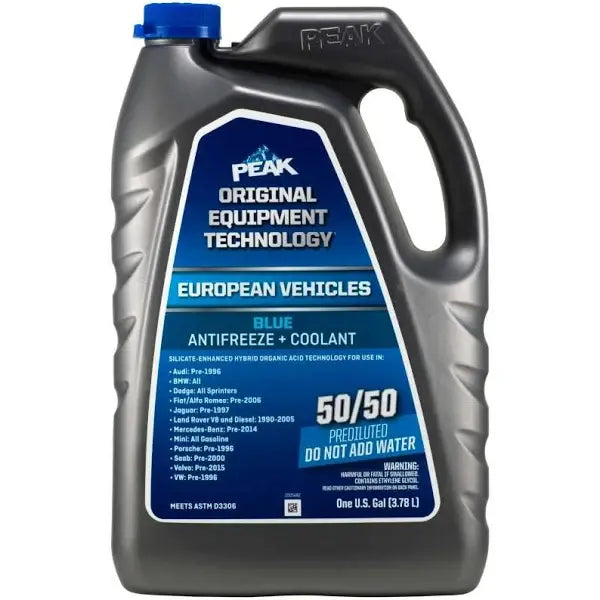 Peak 50/50 European Blue Antifreeze & Coolant  1 Gal