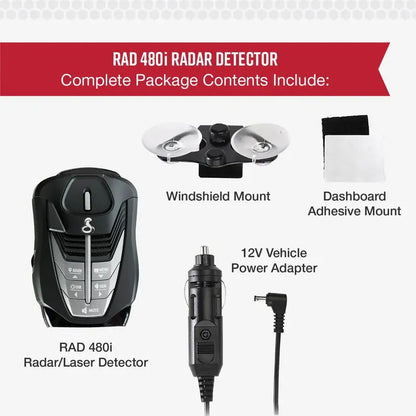Cobra RAD 480i Laser Radar Detector with 360° Detection & App Connectivity