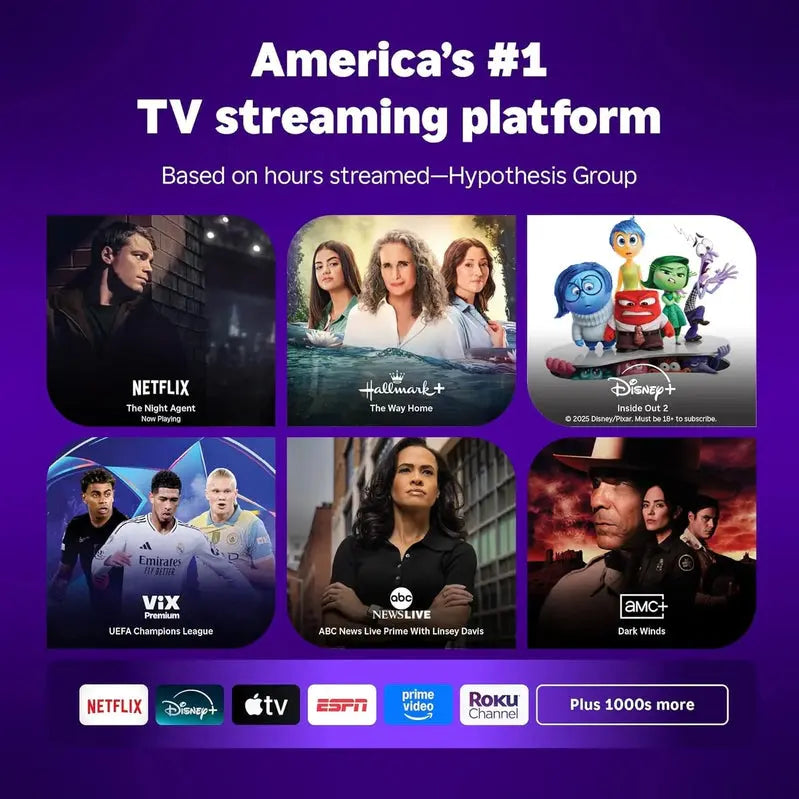 Roku Select Series 50-Inch 4K HDR Smart TV  Built-in Streaming, Voice Remote, Dolby Audio