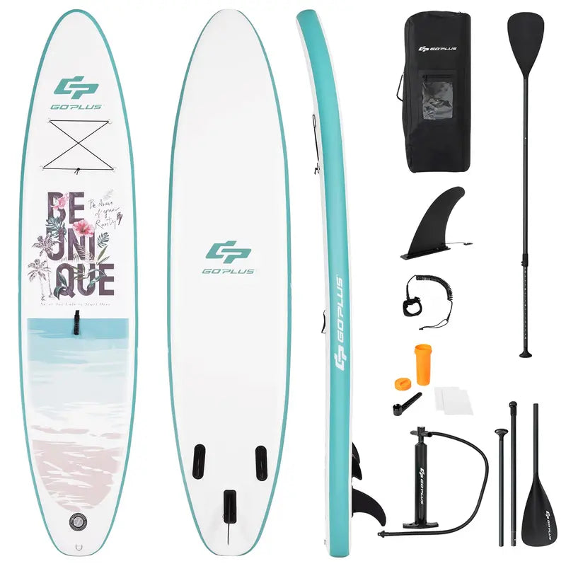 All-in-One Inflatable SUP Board with Telescoping Paddle and Carry Bag