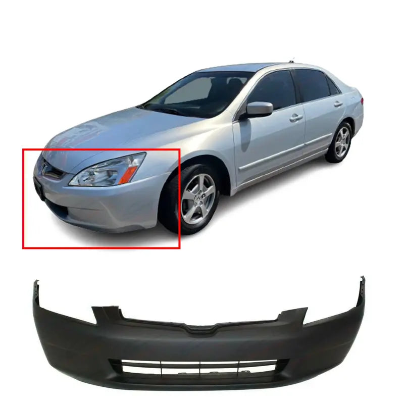 Primed Front Bumper Cover for 2003-2005 Honda Accord Hybrid DX EX LX