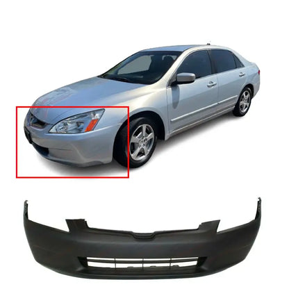 Primed Front Bumper Cover for 2003-2005 Honda Accord Hybrid DX EX LX