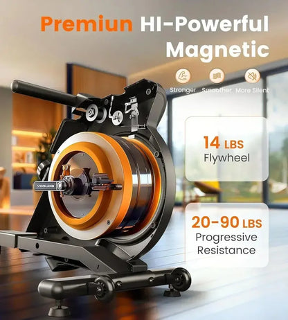 YOSUDA Magnetic/Water-Resistance Rowing Machine  App-Connected & Bluetooth Enabled