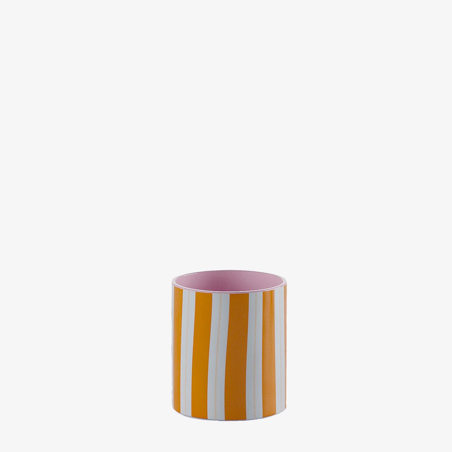 Petit vase cylindrique   rayures orange, Orlando