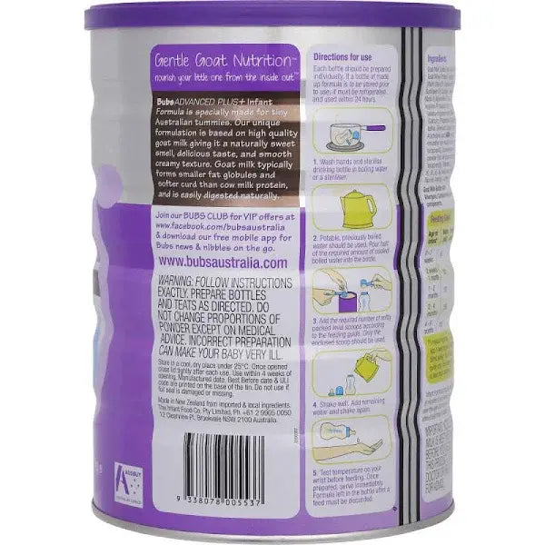 Bubs Australian Goat Milk Formula Stage 1 (28.2 oz)