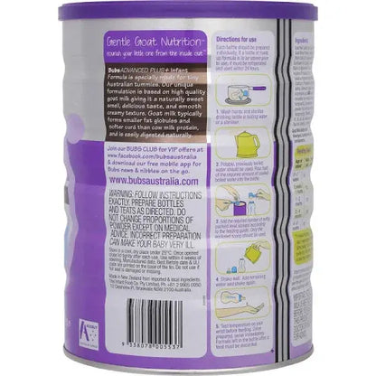 Bubs Australian Goat Milk Formula Stage 1 (28.2 oz)