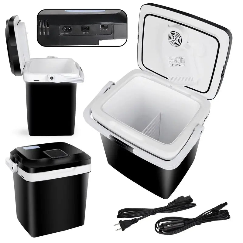 Portable Thermoelectric Cooler/Warmer  Iceless, Low-Noise 12V Electric Mini Fridge for Cars and Travel