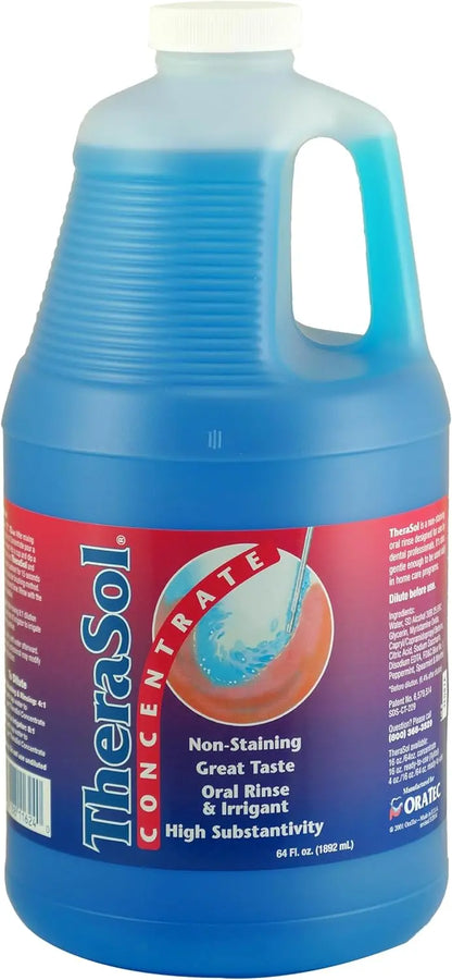TheraSol 64 oz Non-Staining Antiseptic Mouthwash & Gum Health Oral Care Concentrate