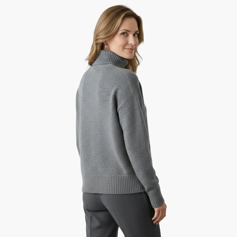 Women’s Slim-Fit Ribbed Turtleneck Knit Sweater