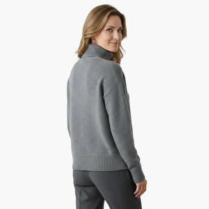 Women’s Slim-Fit Ribbed Turtleneck Knit Sweater