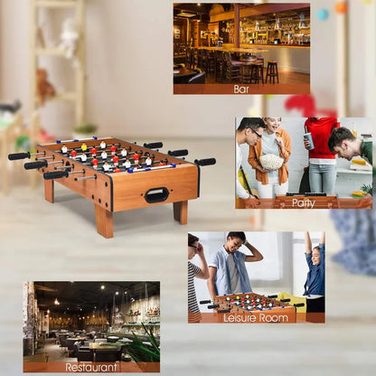 Mini Tabletop Foosball Game  27-Inch Portable Soccer Table for Kids & Adults