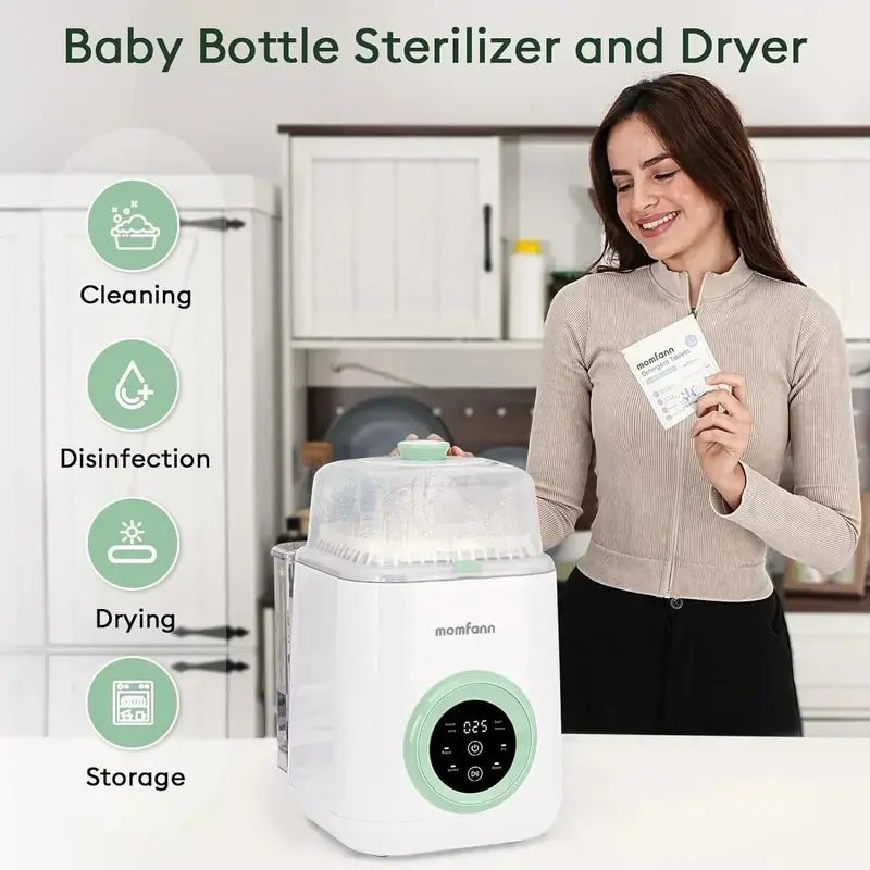 All-in-One Baby Bottle Washer  19-Minute Sterilizing, Washing & Drying Station for Bottles & Pump Parts