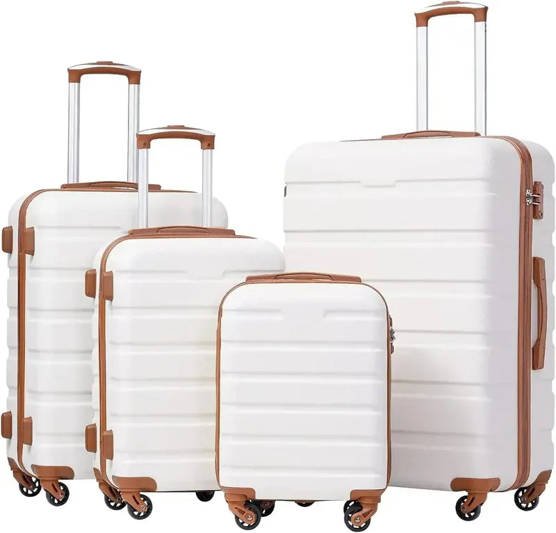 Coolife 3-Piece Lightweight Spinner Luggage Set  Hardshell Suitcases with TSA Locks