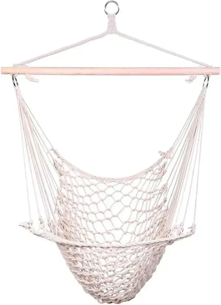 ONCLOUD Macramé Hammock Chair with Heavy-Duty Rope Suspension and High-Weight Capacity