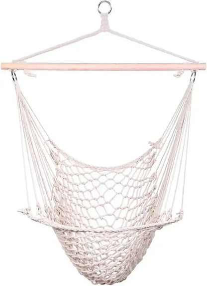 ONCLOUD Macramé Hammock Chair with Heavy-Duty Rope Suspension and High-Weight Capacity