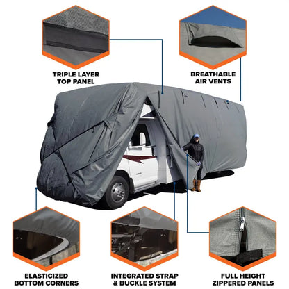 Budge Industries Standard Class C RV Cover, Basic Outdoor Protection, Multiple Sizes