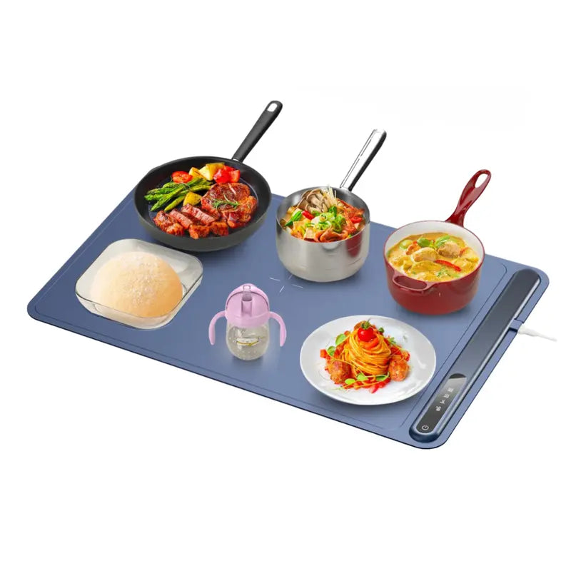 Electric Food Warming Tray  Touchscreen Controls, Foldable for Compact Storage
