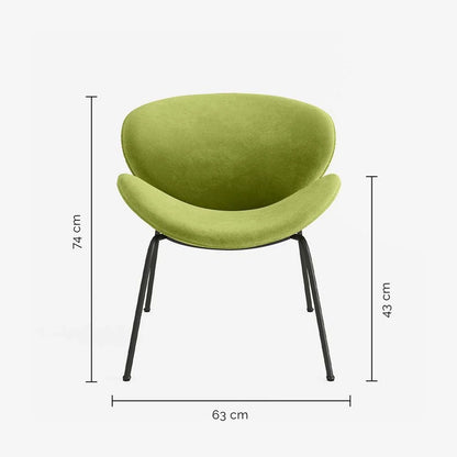 Fauteuil velours vert olive