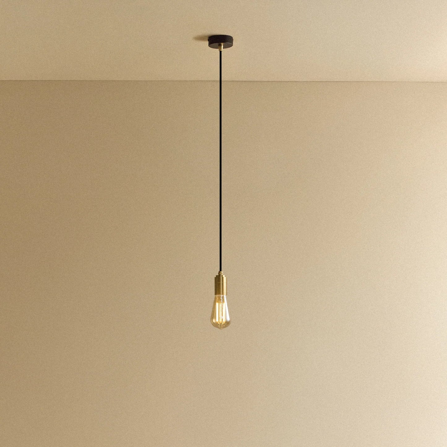 Squirrel Cage Pendant Light in Brass