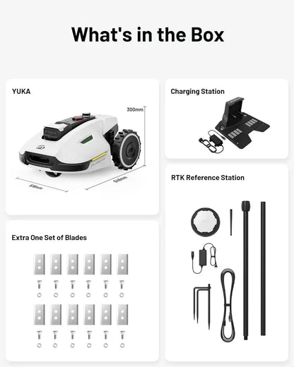 AI-Powered Robotic Lawn Mower  Covers Up to 0.17 Acres with RTK Positioning, Auto Mapping, App Control & 45% Slope Handling