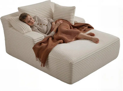 50-Inch Oversized Corduroy Recliner Sofa Bed  Deep-Seating Cloud Lounge Chair