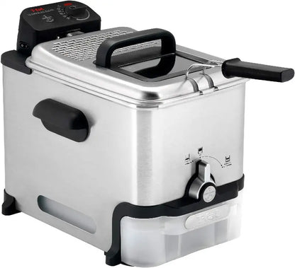 T-fal Ultimate Steel Deep Fryer  3.5L Capacity with Basket, Precise Temperature Control & Oil-Level Indicator