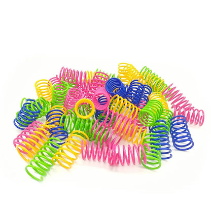Durable Cat Spring Toy 30-Pack by [Brand Name]  Vibrant, Non-Toxic Plastic for Safe Play