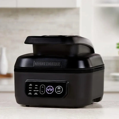 George Foreman Beyond Grill MCAFD800D: 7-in-1 Electric Indoor Grill Featuring Air Fry, Sear, and Smokeless Technology for Versatile Home Cooking