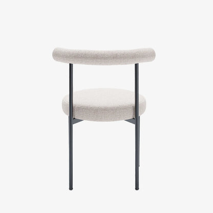 Lot de 2 chaises de salle   manger design moderne, velours cr me Julia