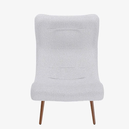 Fauteuil avec repose-pieds bouclé