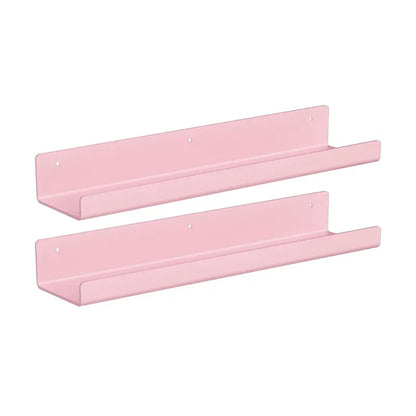 15-Inch Acrylic Floating Wall Shelves  Modern Bathroom Organizer Set