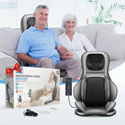 COMFIER Shiatsu Massage Chair with Heat  Portable Neck and Back Massager Featuring Compression Therapy