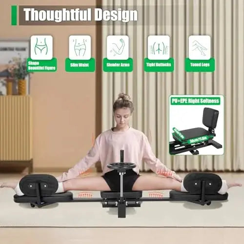 BrandName Leg Stretcher Machine, Adjustable 180° Split Trainer with Ergonomic Design for Home Gym Flexibility and Stretching