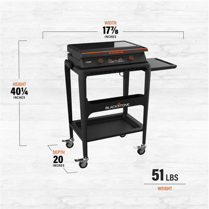 22″ Electric Tabletop Griddle with Prep Cart  E-Series