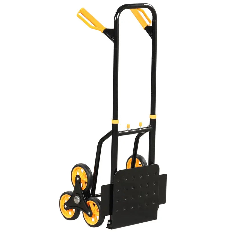 Heavy-Duty Stair Climber Hand Truck with Load-Supporting Wheels & Ergonomic Handle
