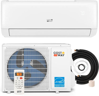 COSTWAY 11,500 BTU Mini-Split Air Conditioner  115V, 17 SEER2 Inverter System with Wi-Fi Control