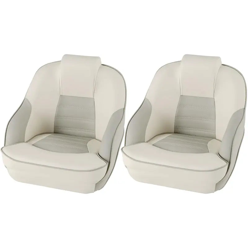 Waterproof Pontoon Captain Seat  Bucket Style with Thick Sponge Padding & PVC Leather Cover