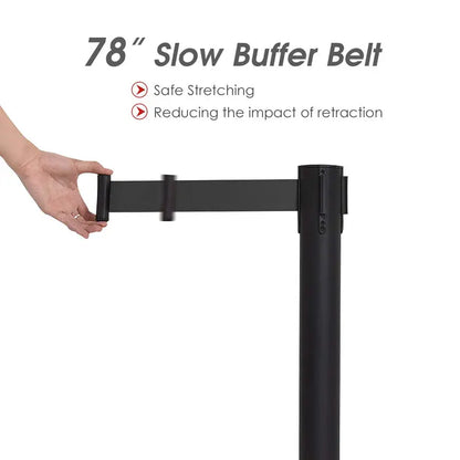 6-Piece Retractable Belt Stanchion Set for Crowd Management and Event Layouts
