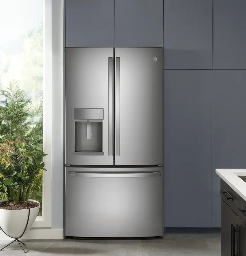 GE Profile ENERGY STAR French-Door Refrigerator  27.7 Cu. Ft with Fingerprint-Resistant Finish & Hands-Free AutoFill Dispenser