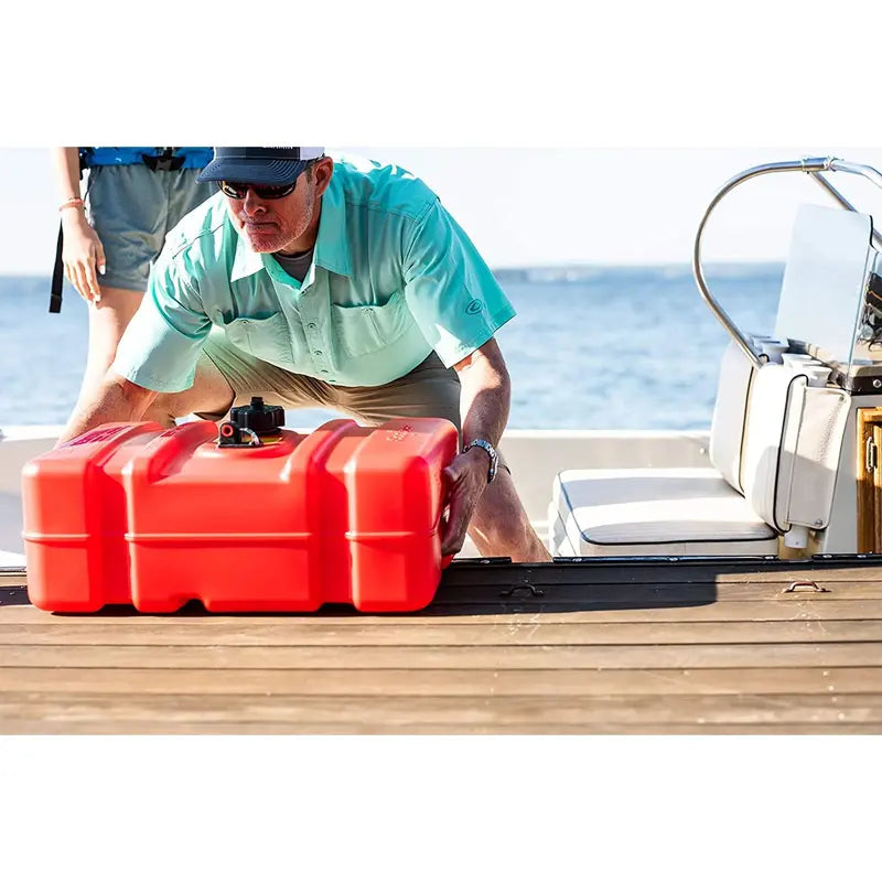 Scepter 12-Gallon Low Profile Marine Fuel Tank  Portable, Spill-Proof, EPA Compliant