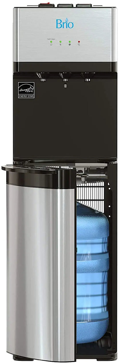 Brio Bottom-Loading Water Dispenser  3-Temperature Options, Self-Cleaning Function, LED Interface
