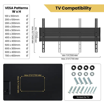 Mobile TV Stand Compatible with 32″85″ Flat or Curved Screens and VESA 400×700mm Mounting