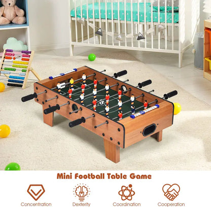 Mini Tabletop Foosball Game  27-Inch Portable Soccer Table for Kids & Adults
