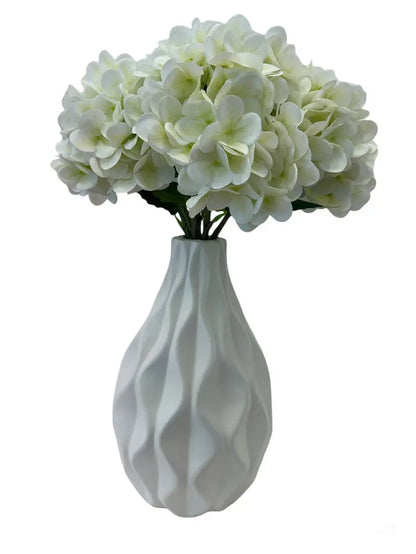 Minimalist White Mini Vase  Small Ceramic Tabletop Decor Piece