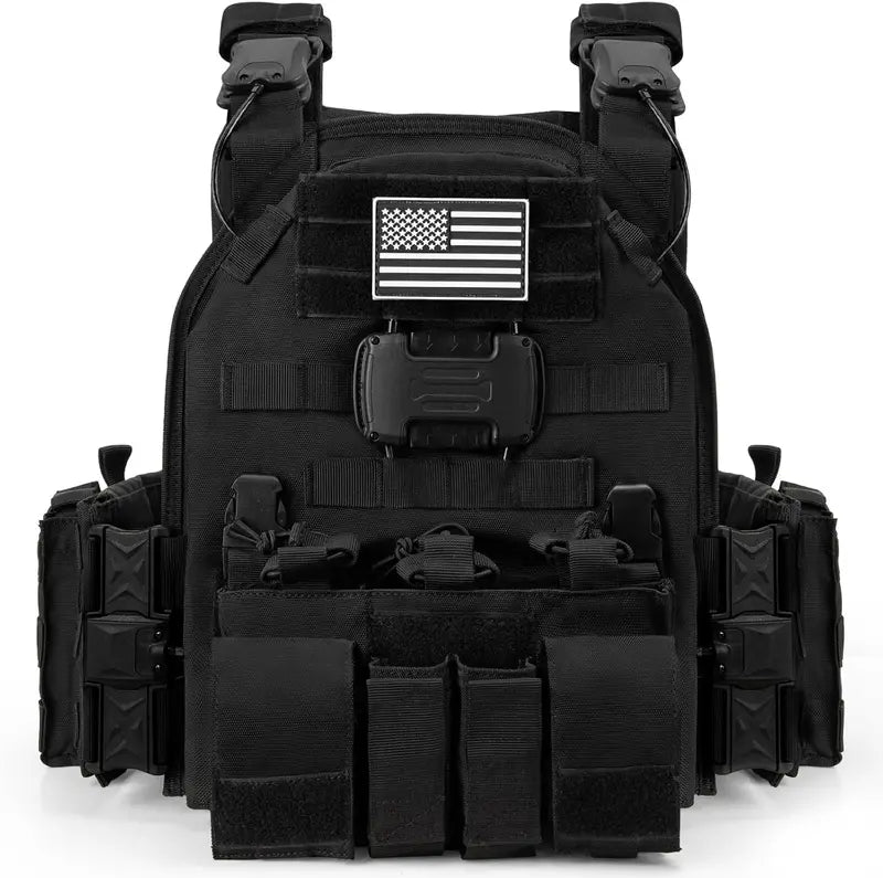 Tactical Magnetic Plate Carrier Vest  Quick-Release Lightweight Operator Vest for Men