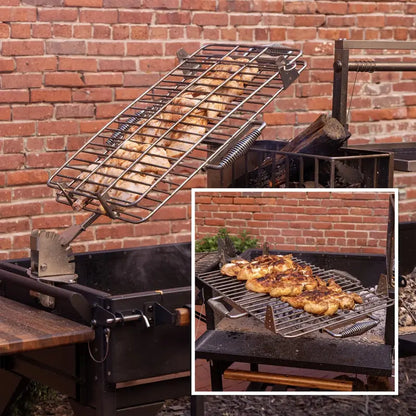 Backyard Discovery Santa Maria XL Asado Grill  Dual-Fuel (Wood/Charcoal) Outdoor Cooking Station with Steel Firebox & Clamp System