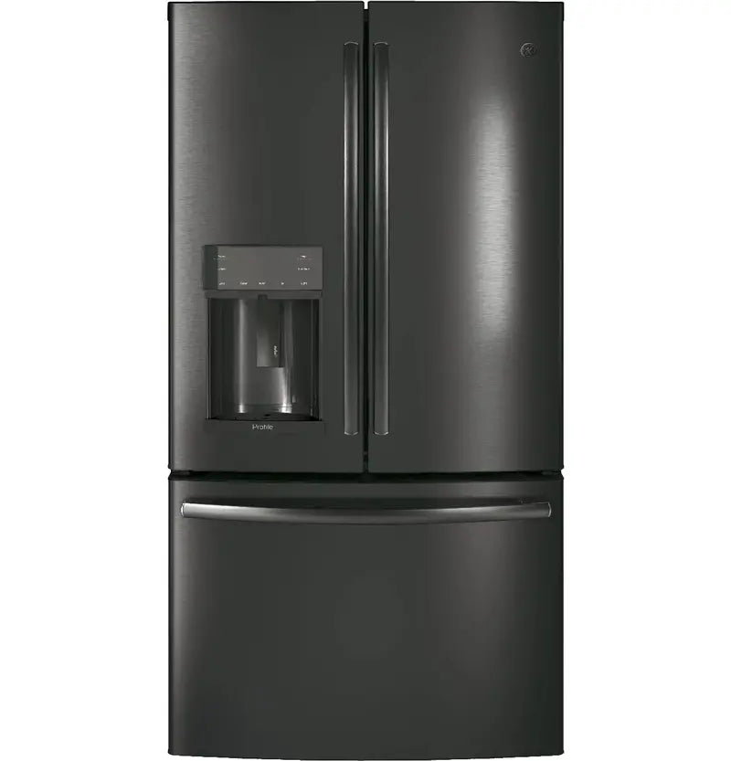 PFE28KBLTS French Door Refrigerator  36-Inch, Black Stainless Steel, Advanced Cooling System