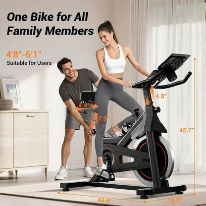 CURSOR FITNESS Heavy-Duty Exercise Bike  300 LB Capacity, Silent Belt Drive Home Trainer