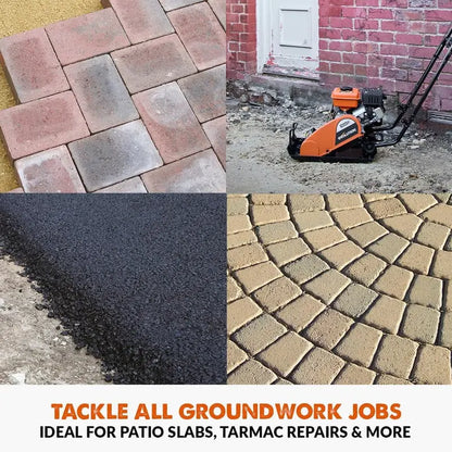 Electric Plate Compactor  Heavy-Duty Vibratory Tool for Soil, Sand, Pavers, Artificial Turf & Patio Installation