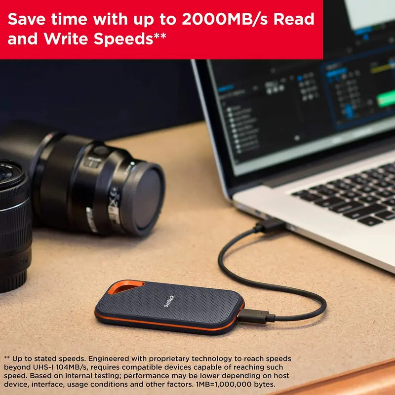 SanDisk 1TB Extreme PRO Portable SSD  Up to 2000 MB/s Transfer Speed